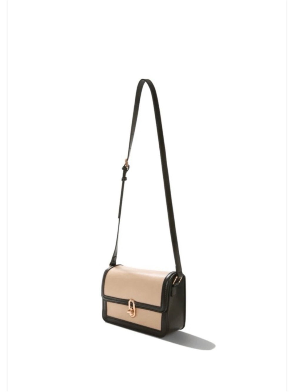 Jules Kae Mia Bag - Black and Beige Vegan Leather Crossbody